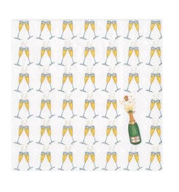 Caspari Cocktail Napkins: Bubbly